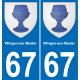 67 Wingen-sur-Moder-aufkleber plakette ez stadt