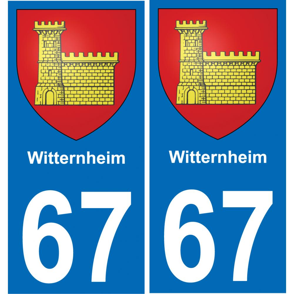 67 Witternheim sticker plate registration city