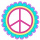 Peace love logo2 autocollant sticker adhesif