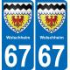 67 Wolschheim-aufkleber plakette ez stadt