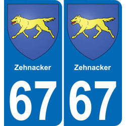 67 Zehnacker adesivo piastra di registrazione city