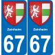 64 Pau autocollant sticker plaque immatriculation auto ville