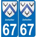67 Zellwiller-aufkleber plakette ez stadt