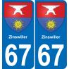 67 Zinswiller sticker plate registration city
