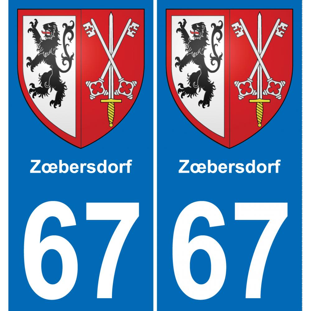 67 Zœbersdorf adesivo piastra di registrazione city