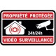 Autocollant propriété sous vidéo surveillance alarme 8