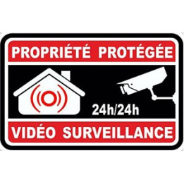 Autocollant propriété sous vidéo surveillance alarme 8