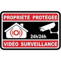 Aufkleber immobilie unter video-überwachung-alarm-logo n°8 sticker