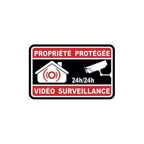 Autocollant propriété sous vidéo surveillance alarme 8