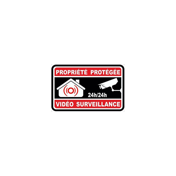 Autocollant propriété sous vidéo surveillance alarme 8