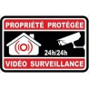Autocollant propriété sous vidéo surveillance alarme 8