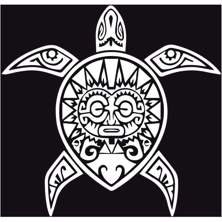 Schildkröte Tiki aufkleber sticker kleber