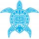 Tortuga Tiki etiqueta engomada de la etiqueta engomada adhesiva
