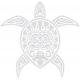 Tortue Tiki autocollant sticker adhésif