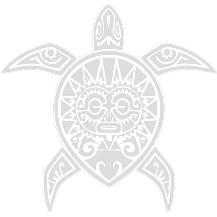 Tortue Tiki autocollant sticker adhésif