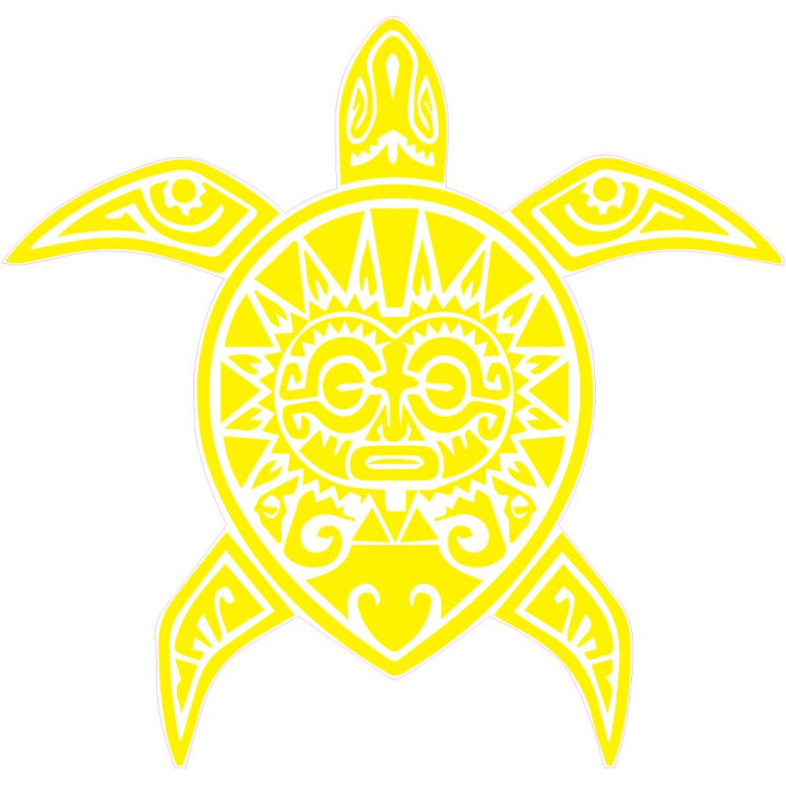Turtle Tiki sticker adhesive sticker