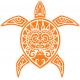 Tortuga Tiki etiqueta engomada de la etiqueta engomada adhesiva