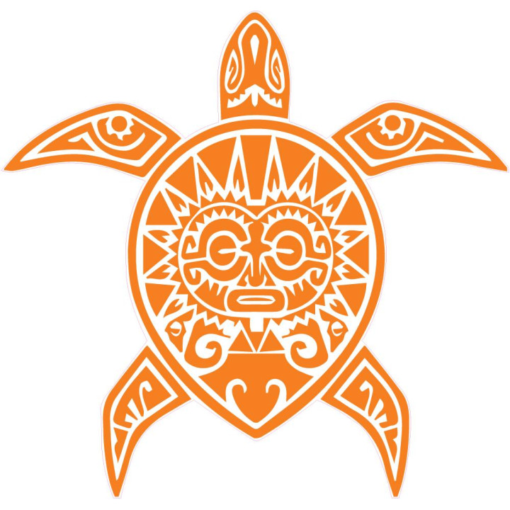 Schildkröte Tiki aufkleber sticker kleber