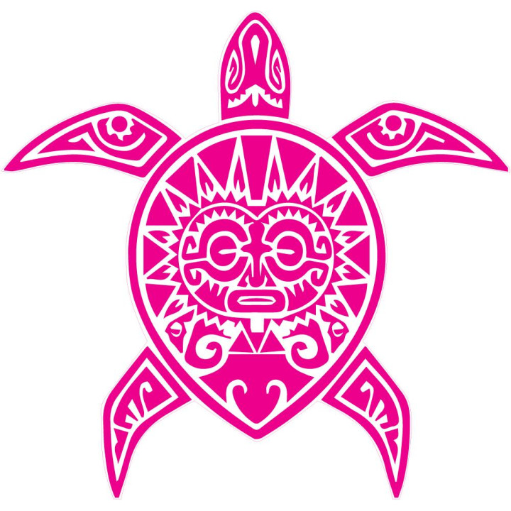 Schildkröte Tiki aufkleber sticker kleber