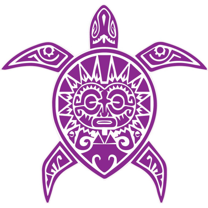 Tortue Tiki autocollant sticker adhésif