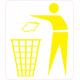 Sticker to use the bin sorting icon 2 stickers adhesive