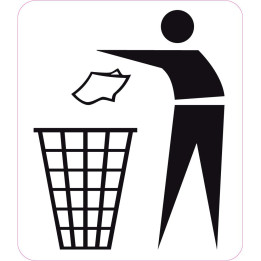 Pegatina para el uso de la bandeja de clasificación icono 2 pegatinas adhesivo