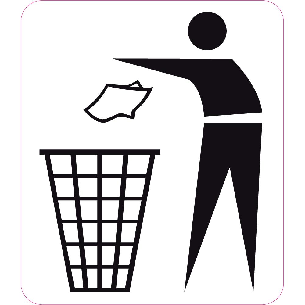 Sticker to use the bin sorting icon 2 stickers adhesive