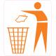 Adesivo per utilizzare il bin ordinamento icona 2 adesivi adesivo