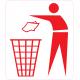 Sticker to use the bin sorting icon 2 stickers adhesive