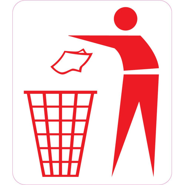 Pegatina para el uso de la bandeja de clasificación icono 2 pegatinas adhesivo