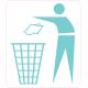 Sticker to use the bin sorting icon 2 stickers adhesive
