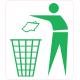 Sticker to use the bin sorting icon 2 stickers adhesive