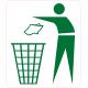 Sticker to use the bin sorting icon 2 stickers adhesive