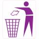Adesivo per utilizzare il bin ordinamento icona 2 adesivi adesivo