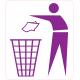 Sticker to use the bin sorting icon 2 stickers adhesive
