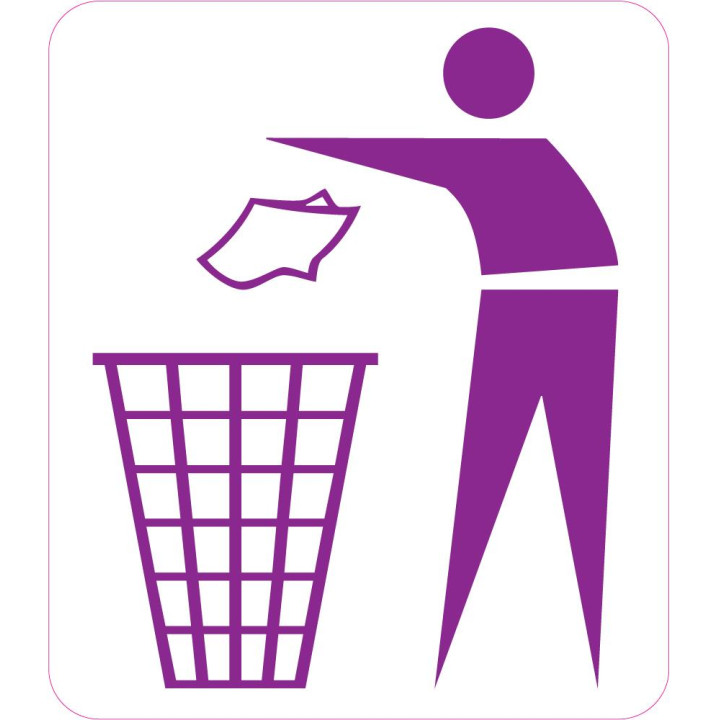 Pegatina para el uso de la bandeja de clasificación icono 2 pegatinas adhesivo