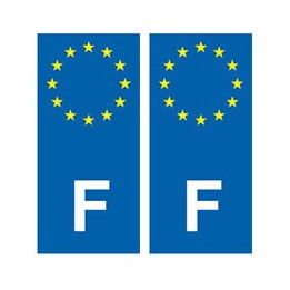 F Europe autocollant plaque