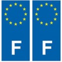 F Europe autocollant plaque sticker France