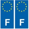 F Europe autocollant plaque