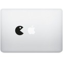 Pac-man pomme sticker adhesif pour mac apple