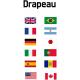 Etiquettes pour vélo avec drapeau portugal et texte au choix autocollant adhésif sticker logo 35