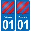 01 Artemare sticker plate registration city