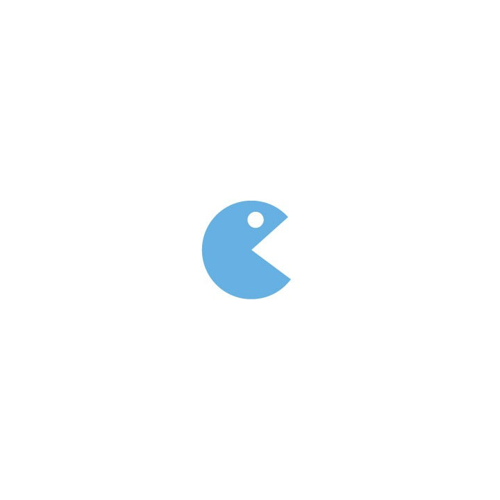 Pac-man pomme sticker adhesif pour mac apple