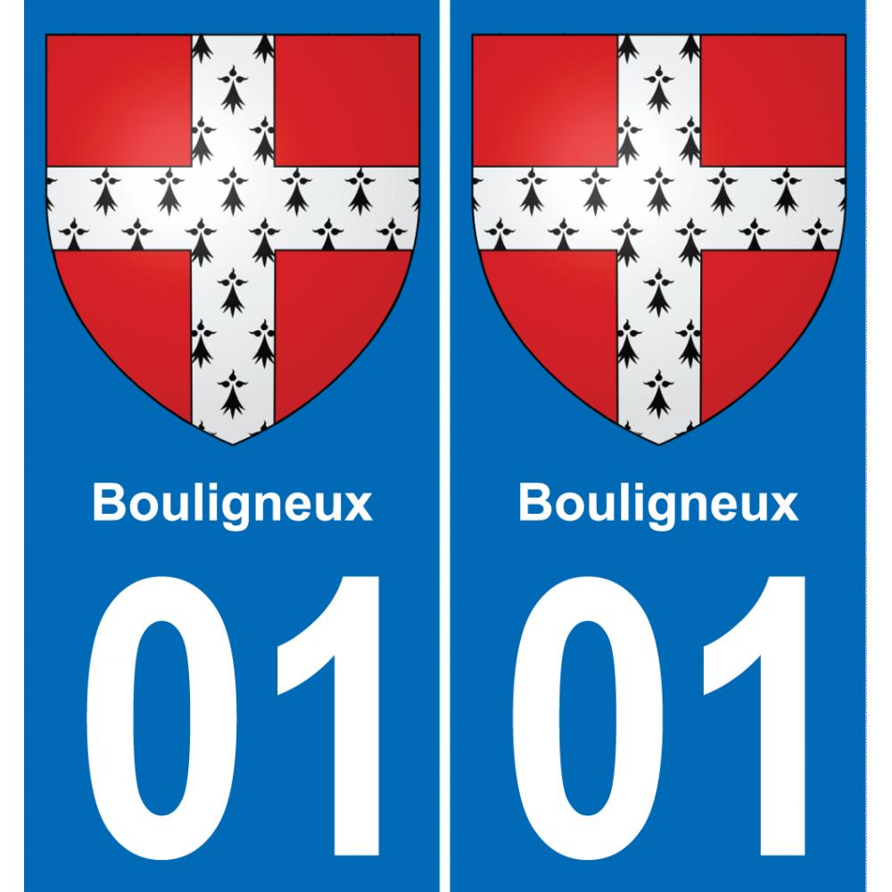 01 Bouligneux sticker plate registration city