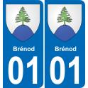 01 Brénod adesivo piastra di registrazione city