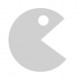 Pac-man pomme sticker adhesif pour mac apple