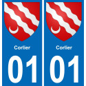 01 Corlier sticker plate registration city