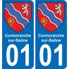 01 Cormoranche-sur-Saône adesivo piastra di registrazione city