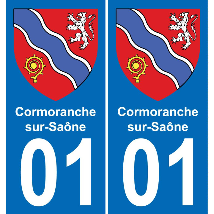 01 Cormoranche-sur-Saône sticker plate registration city