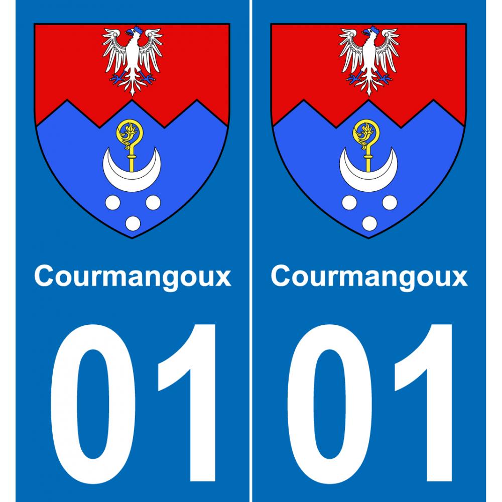 01 Courmangoux sticker plate registration city